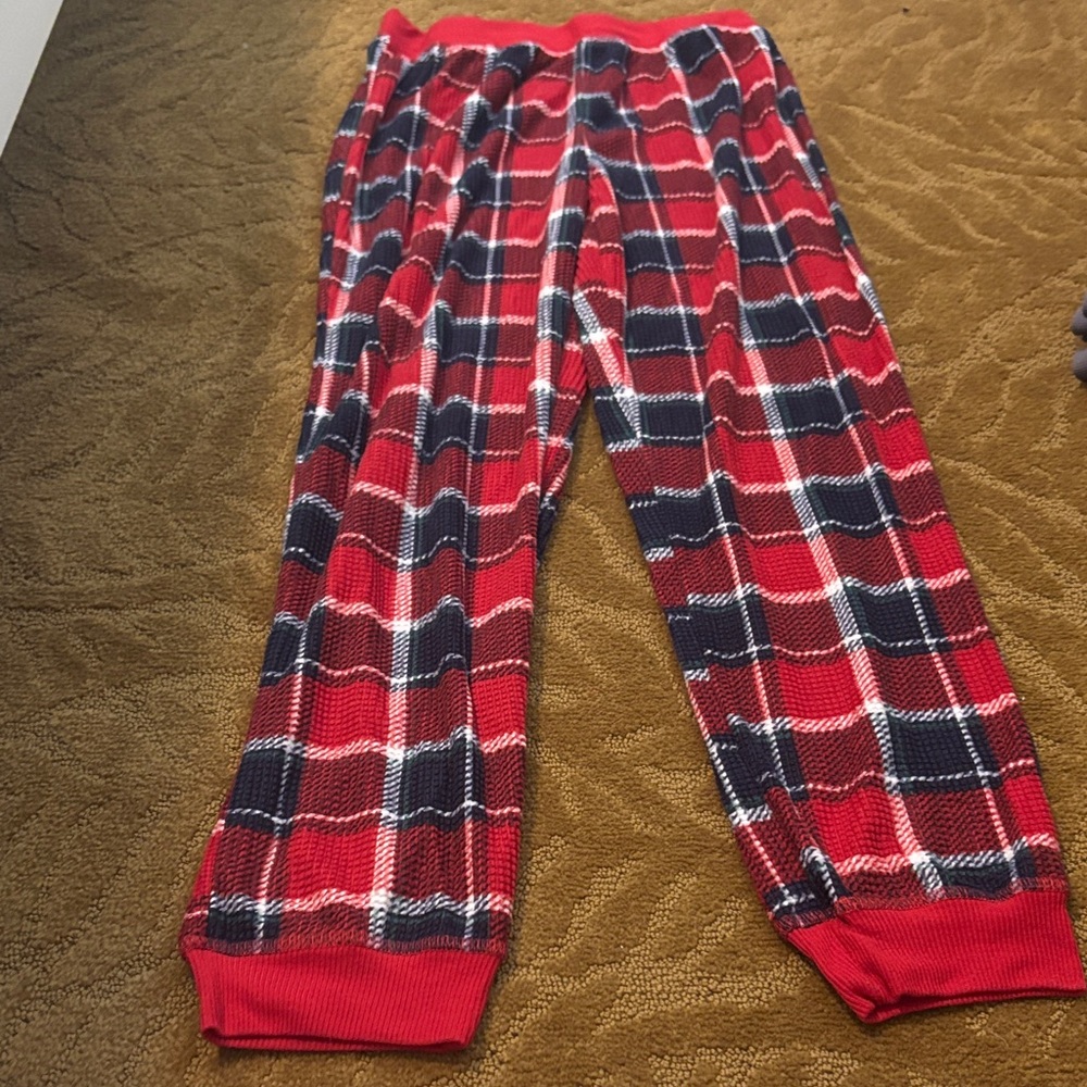 Eddie Bauer Kids Red and Blue Plaid Pajama Bottoms